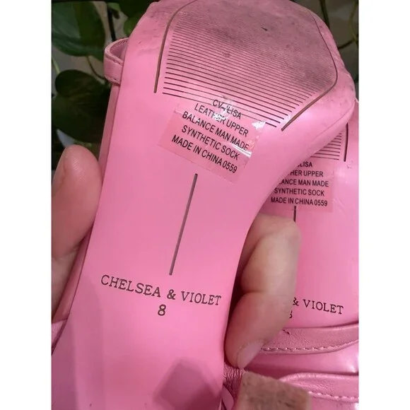 Chelsea & Violet women’s size 8 pink strapped sandals - Picture 7 of 8